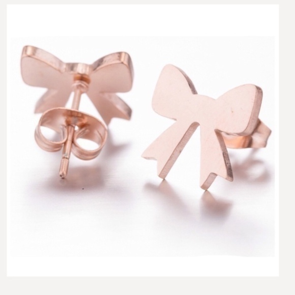 Bow Stainless Steel Earrings NEW